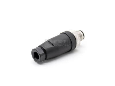 Plastic Screw Type Plug M12 4pin Male Female Circular Connector