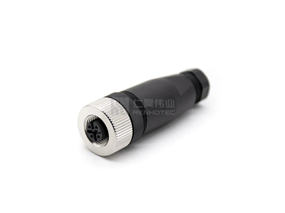 Plastic Screw Type Plug M12 4pin Male Female Circular Connector