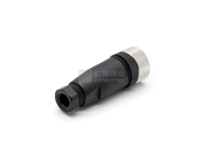 Plastic Screw Type Plug M12 4pin Male Female Circular Connector